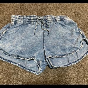 H&M Conscious-Denim-Acid-Washed-Jogger Shorts